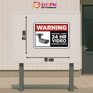 Indicator Under 24Hr Video Surveillance Sign, Sticker autocolant - Img 2