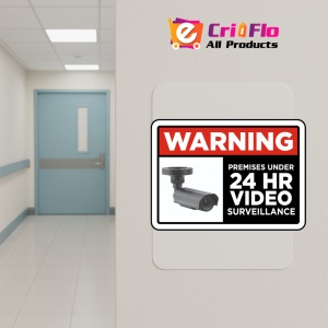 Indicator Under 24Hr Video Surveillance Sign, Sticker autocolant - Img 5