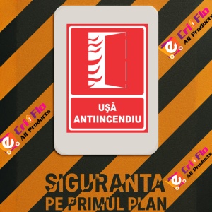 Indicator Usa antiiincendiu, Sticker autocolant - Img 3