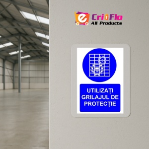 Indicator Utilizati grilajul de protectie indicator de obligativitate, Sticker autocolant - Img 4