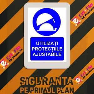 Indicator Utilizati protectiile ajustabile indicator de obligativitate, Sticker autocolant - Img 3