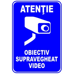 Indicator Video supraveghere, Sticker autocolant