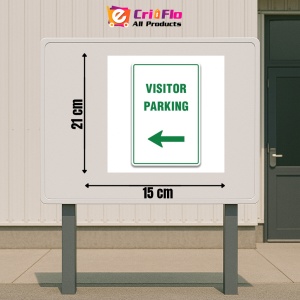 Indicator VISITOR PARKING LEFT SIGN, Sticker autocolant - Img 2
