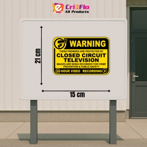 Indicator Warning Premises Are Protected Sign, Sticker autocolant - Img 2