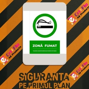 Indicator Zona fumat, Sticker autocolant - Img 3