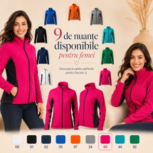 Jacheta Bluza Fleece dama cu fermoar Frosty 528, 220 g/m², antipilling, croiala cambrata, 9 culori, XS-3XL - Img 8