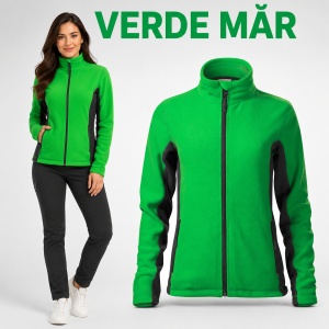 Jacheta Bluza Fleece Dama cu Fermoar Malfini, 220 g/m², Antipilling, Croiala Cambrata, XS-3XL, 9 Culori - Img 19