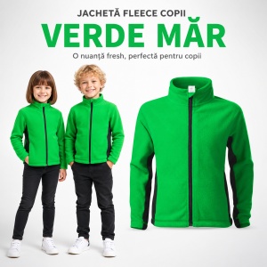 Jachetă Fleece Copii Tip Bluză Hanorac cu Fermoar, Călduroasă și Moale – Frosty 529 - Img 16