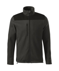 Jacheta calduroasa fleece polar unisex de culoare ebony gray