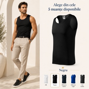 Maiou Bărbat Malfini Core 142, 100% Bumbac, 160 g/m², Croială Tubulară, Top Casual și Sport, S–2XL, 5 Culori - Img 16