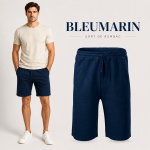 Pantaloni Scurți Bărbați Casual, Lejeri din Bumbac cu Talie Elastică – Comfy 611 - Img 12