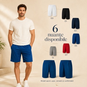 Pantaloni Scurți Bărbați Sport, Lejeri, Ușori și cu Uscare Rapidă – Miles 612 - Img 8