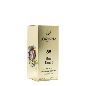 Parfum Lorinna Oud Great, no.85, Extract de parfum, unisex, 50 ml, inspirat din Initio Oud for Greatness - Img 3