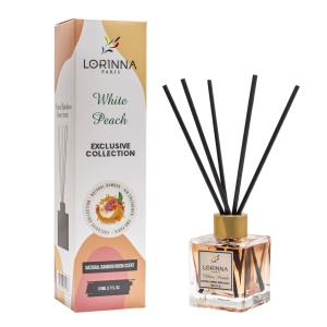 Parfum Odorizant de camera Lorinna Paris White Peach 110 ml aroma Piersica Alba - Img 1