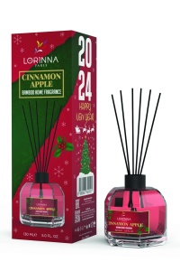 Parfum Parfum Odorizant de camera Lorinna Cinnamon Apple / Scortisoara si Mar, 130 ml, Cadou ideal de Sarbatori