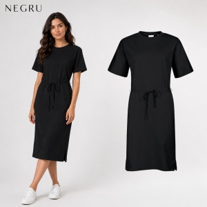 Rochie Lejeră Damă Malfini 816 Muse Tip Tricou, 100% Bumbac, 200 g/m², Mâneci Kimono, XS–2XL - Img 17