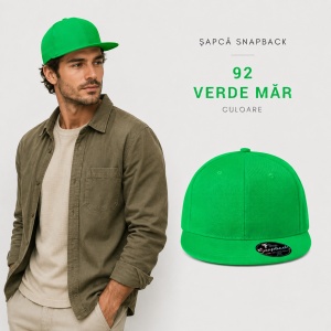 Șapcă Bărbat Unisex tip Snapback cu Cozoroc Drept, Reglabilă – RAP 6P 302 - Img 15