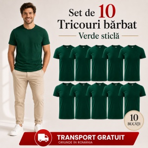 Set 10 Tricouri Bărbat în Aceeași Nuanță, Malfini, 100% Bumbac, 145 g/m², Guler Rotund, 26 Culori, Mărimi S–3XL - Img 32