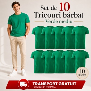 Set 10 tricouri bărbat Malfini Basic Clasic, 100% bumbac, regular fit, 48 culori, mărimi XS–5XL - Img 52