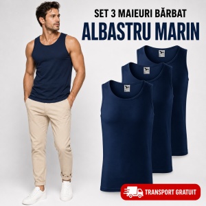 Set 3 Maiouri Bărbat 100% Bumbac, Maieu Sport și Casual, Tricou Fără Mâneci, Lejer și Respirabil, S–2XL, 5 Culori - Img 8