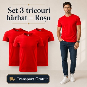 Set 3 Tricouri Bărbat Malfini, 100% Bumbac, 160 g/m², 48 Nuanțe, Mărimi XS–5XL, Transport Gratuit - Img 45