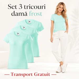 Set 3 tricouri damă, bumbac 100% | 35 de culori disponibile - 134 - Img 20