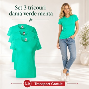Set 3 tricouri damă, bumbac 100% | 35 de culori disponibile - 134 - Img 50