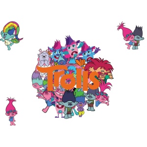 Set de 25 stickere decorative Trolls