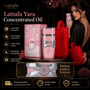 Set parfum Lattafa Yara Concentrated Oil 20ml, parfum Arabesc, Femei, Gentuta cosmetice - Img 6