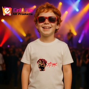 Tricou 2Pac cartoon red dreads, muzica RAP, Dama | Barbat | Copii - Img 9