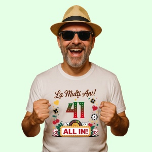 Tricou 41 ani, Cadou Aniversare sarbatorit,