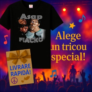 Tricou A$AP Rocky - Group Portrait, muzica Hip-Hop / Rap, Dama | Barbat | Copii, Culoare Negru - Img 15