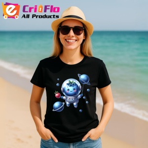 Tricou Afine amuzant de vara astronaut, Fructe, Copii | Dama, culoare negru - Img 11