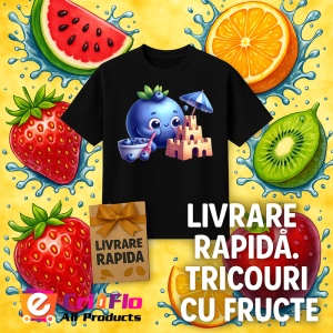 Tricou Afine amuzant de vara caste; de nisip, Fructe, Copii | Dama, culoare negru - Img 12