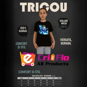 Tricou Afine amuzant de vara pe topogan, Fructe, Copii | Dama, culoare negru - Img 8