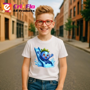 Tricou Afine amuzant de vara pe topogan, Fructe, Copii | Dama - Img 5