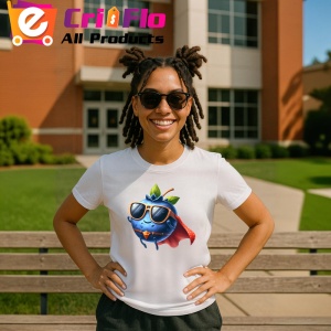 Tricou Afine amuzant de vara super erou, Fructe, Copii | Dama - Img 11