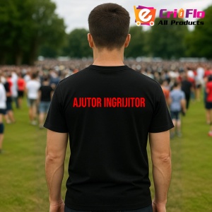 Tricou AJUTOR INGRIJITOR, Personalizat | Unisex Dama si Barbat, Negru - Img 4