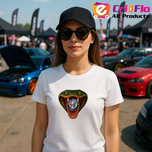 Tricou Alfa Romeo Cobra Ataca | Unisex Dama si Barbat - Img 2