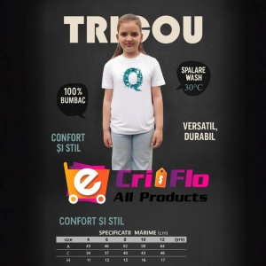 Tricou Alfabet Litera Q cu circuite, cyber, tehnologie, Alb, Unisex Dama si Barbat | Copii - Img 8