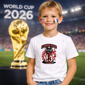 Tricou Alphonso Davies Canada World Cup Fifa 2026, din bumbac 100%, tricou alb, Copii | Dama | Barbat - Img 5