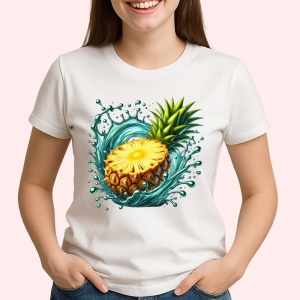 Tricou Ananas si explozie exotica, Fructe, Copii | Dama - Img 2
