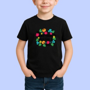 Tricou Anything Is Possible Design Floral Verde, din bumbac 100%, tricou negru Copii | Dama | Barbat