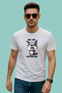 Tricou are you kitten me mesaj haios pisica funny, Copii | Dama | Barbat - Img 2