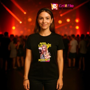 Tricou Avril Lavigne - Bite Me, muzica Pop Punk, Dama | Barbat | Copii, Culoare Negru - Img 12