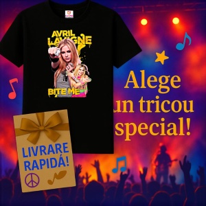 Tricou Avril Lavigne - Bite Me, muzica Pop Punk, Dama | Barbat | Copii, Culoare Negru - Img 15
