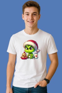 Tricou Baby Grinch Cocoa Pajamas, din bumbac 100%, tricou alb, Copii | Dama | Barbat - Img 2