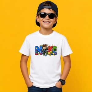 Tricou Baiat Gamer Colorate Litere Urban Play Design, din bumbac 100% Copii | Dama | Barbat - Img 2