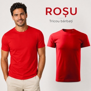 Tricou Bărbat Basic Free, 100% Bumbac, Guler Rotund, Croială Tubulară, S–3XL, 18 Culori - Img 25