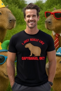 Tricou Barbat CapyBara - Imi place capybara - Img 4
